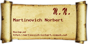 Martinovich Norbert névjegykártya